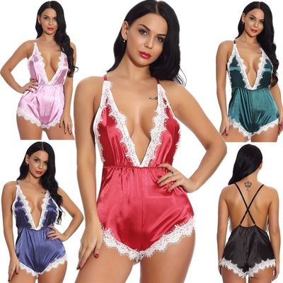 Female Soft Sexy Bodysuit Lingerie Mature Women Babydoll Transparent Sexy Underwear
