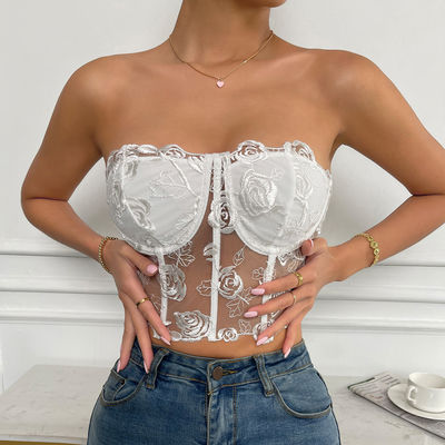 Transparent Tank Knitted Sexy Black Body Suit Female Breathable Sexy Lace Bra