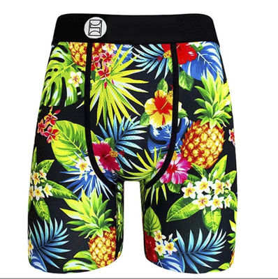 Knitted Mens Polyester Boxers S-3XL Floral Pattern Gym Taslan Shorts