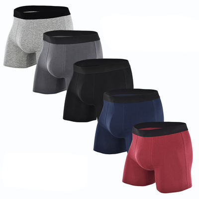 Custom Logo Cotton Men Underwear Plus Size  Breathable Boxer Briefs
