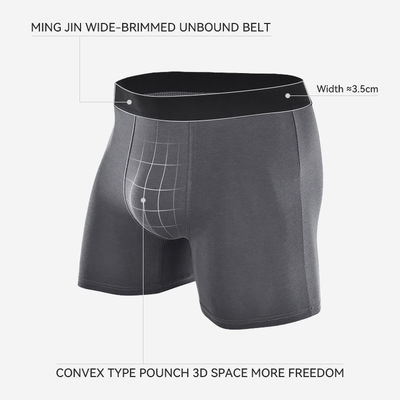 Custom Logo Cotton Men Underwear Plus Size  Breathable Boxer Briefs