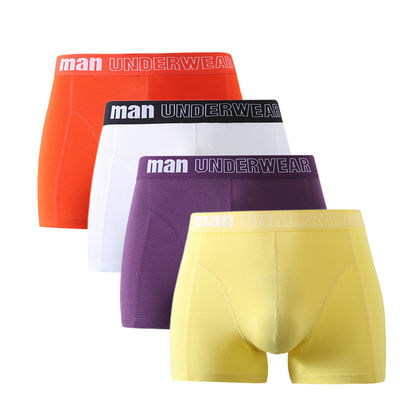 Breathable Mid Rise Plus Size Boxers Underwear Bamboo Mens Underwear Boxer Briefs