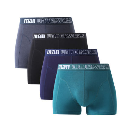 Breathable Mid Rise Plus Size Boxers Underwear Bamboo Mens Underwear Boxer Briefs