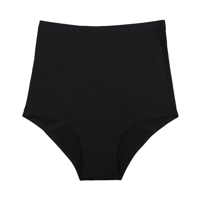 High-waist Leak-proof Seamless Tummy Control Underwear 4 Layer Menstrual Period Panties for Women